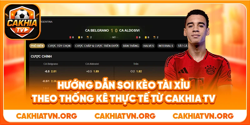 Hướng Dẫn Soi Kèo Tài Xỉu Theo Thống Kê Thực Tế Từ Cakhia TV